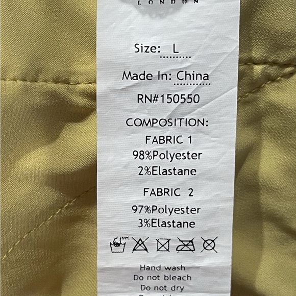 House of CB London Golden Yellow Velvet High Waist Pants - Picture 5 of 6